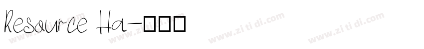 Resource Ha字体转换